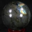 Flashy Labradorite Sphere - Great Color Play #37099-1
